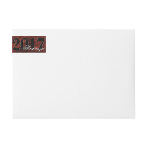 Bande Pour Adresse De Retour Ruby Grad Red Garnet Crimson Scarlet Party Thèm