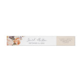 Bande Pour Adresse De Retour Rustic Earth Florals Mariage Envelopper autour du (Individuel)
