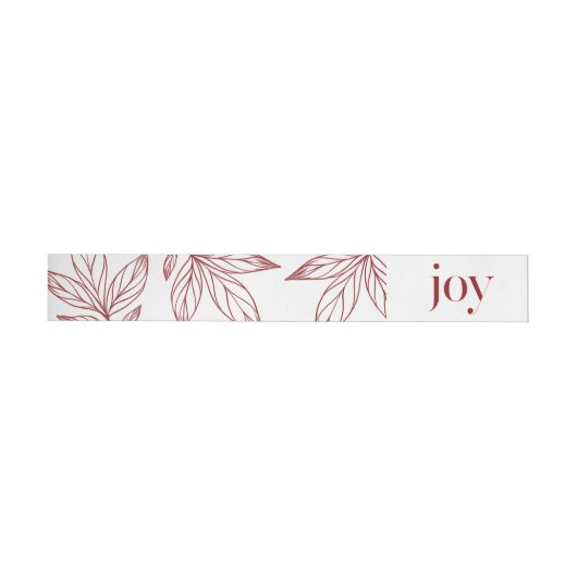 Bande Pour Adresse De Retour Rustic Holiday Imprimer avec Red Joy Typographie (Individuel)