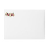 Bande Pour Adresse De Retour Rustique Automne Bleu Citrouille Bourgogne Rouge F (Devant)