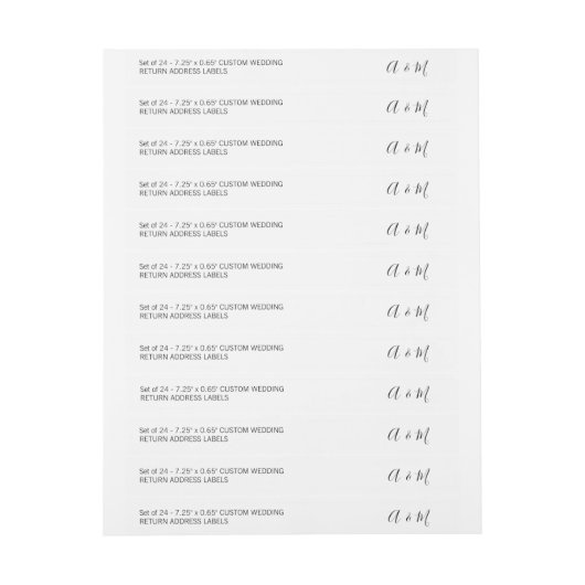 Bande Pour Adresse De Retour Script 24x do-it-yourself personnalisé Mince Maria (Feuille)