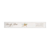 Bande Pour Adresse De Retour Script botanique Rose d'automne rustique (Individuel)