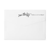 Bande Pour Adresse De Retour Script Enregistrer La Date Mariage Enrouler Autour (Dos)