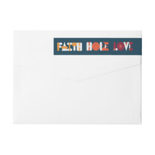 Bande Pour Adresse De Retour script moderne coloré vacances Wraparound Mariage