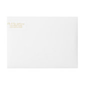 Bande Pour Adresse De Retour Script moderne Mariage blanc et or (Devant)