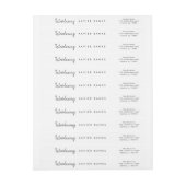 Bande Pour Adresse De Retour Script Présentation du bébé  (Feuille)