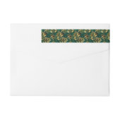Bande Pour Adresse De Retour Seamless pattern with golden ferns (Dos)