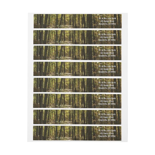 Bande Pour Adresse De Retour Sentier des Appalaches en octobre à Shenandoah (Feuille)