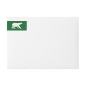 Bande Pour Adresse De Retour Serene Polar Bear sur Green (Devant)