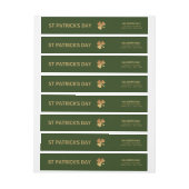 Bande Pour Adresse De Retour Shamrock Gold Foil, Saint Patrick's Day (Feuille)