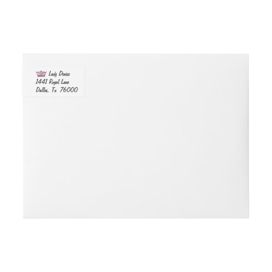 Bande Pour Adresse De Retour "Si le Tiara tient..." (Devant)