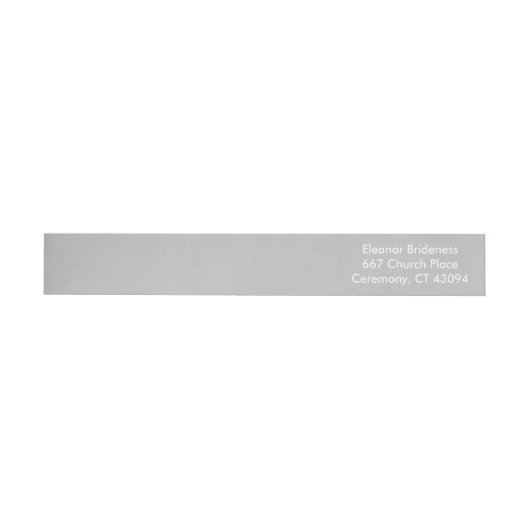 Bande Pour Adresse De Retour Silver Contemporain Monochromatique (Individuel)