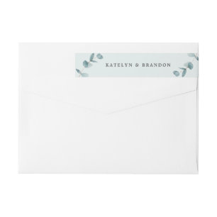 Bande Pour Adresse De Retour Simple Eucalyptus Branches Mariage Adresse de reto