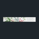Bande Pour Adresse De Retour Simple Modern Christmas Snow Return Adresse<br><div class="desc">Simple moderne Noël Neige retour Adresse Envelopper autour du étiquette</div>