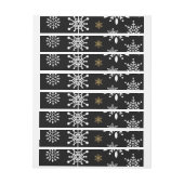 Bande Pour Adresse De Retour Snow Flakes 13 (Feuille)