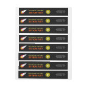 Bande Pour Adresse De Retour Space Rocket to the Moon Children's Birthday (Feuille)