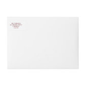 Bande Pour Adresse De Retour Style tendance Rouge & blanc Merry Envelopper Noël (Devant)