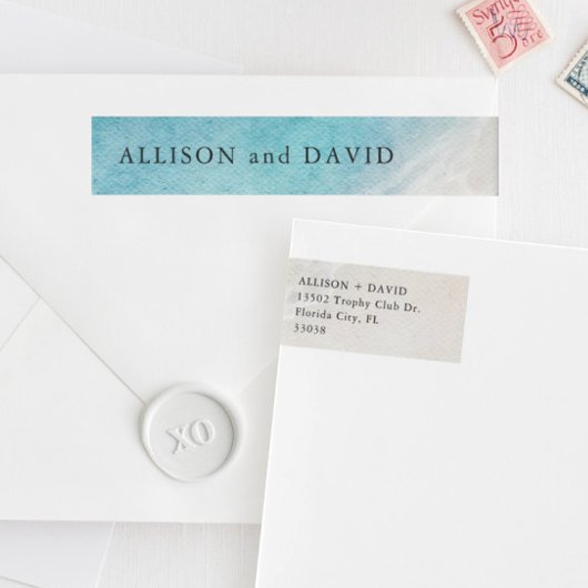 Bande Pour Adresse De Retour Summer Beach Wedding Adresse de retour