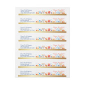 Bande Pour Adresse De Retour Symboles traditionnels de menorah d'or de l'Hanouk (Feuille)