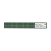 Bande Pour Adresse De Retour Tartan vert de clan avec l'adresse de retour de (Individuel)