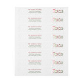 Bande Pour Adresse De Retour Texas Patterned Letters and Poinsettia Wreath (Feuille)