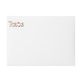 Bande Pour Adresse De Retour Texas Patterned Letters and Poinsettia Wreath (Devant)