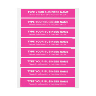 Bande Pour Adresse De Retour Textes simples Adresse de retour de l'entreprise r