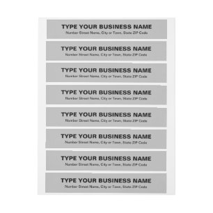 Bande Pour Adresse De Retour Textes simples Grey Adresse de retour d'affaires