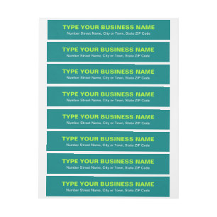 Bande Pour Adresse De Retour Textes Turquoises Green Business Adresse de retour