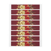 Bande Pour Adresse De Retour Three Jewelry Roses (Feuille)