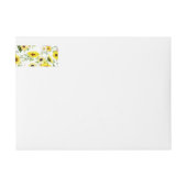 Bande Pour Adresse De Retour Tournesol d'aquarelle 7 (Devant)