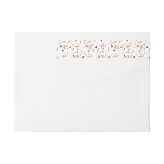 Bande Pour Adresse De Retour Tradition joyeuse (Dos)