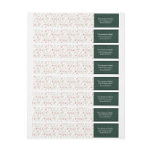Bande Pour Adresse De Retour Tradition joyeuse (Feuille)