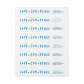 Bande Pour Adresse De Retour Tranquillité (Feuille)