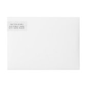 Bande Pour Adresse De Retour Typographie Noire tendance - Graduation (Devant)