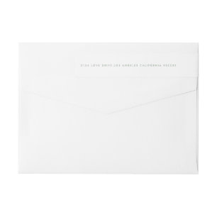 Bande Pour Adresse De Retour Ultra Moderne Sage Green Monogramme Mariage élégan