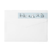 Bande Pour Adresse De Retour Vacances en famille d'hiver (Dos)