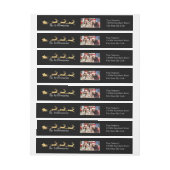 Bande Pour Adresse De Retour Votre photo Gold Santas Sleigh Adresse de retour (Feuille)