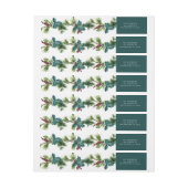 Bande Pour Adresse De Retour Watercolo Feuilles À feuillage persistant et Vacan (Feuille)