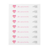 Bande Pour Adresse De Retour Xo Heart (Feuille)
