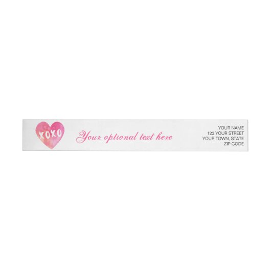 Bande Pour Adresse De Retour Xo Heart (Individuel)