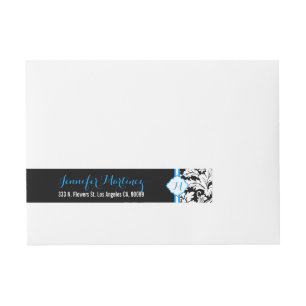 Bande Pour Adresse Dentelle Florale Noire Et Blanc
