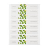 BANDE POUR ADRESSE DÉSERT D'EAU VERTE MONOGRAMME DE FLEURS CACTUS (Feuille)