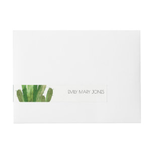 BANDE POUR ADRESSE DÉSERT VERT MODERNE CACTUS FOLIAGE EAU COULEUR
