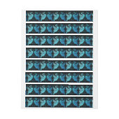 Bande Pour Adresse design art nouveau élégant, turquoise métallique e (Feuille)