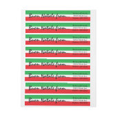 Bande Pour Adresse Drapeau italien Buon Natale Noël Salutation retour (Feuille)