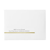 Bande Pour Adresse Élégant mariage moderne blanc (Devant)