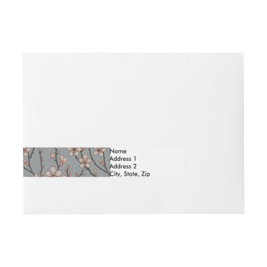 Bande Pour Adresse Élégant Motif Fleur rose Douce Fleur Fleur de Ceri (Devant)