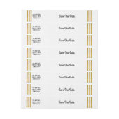 Bande Pour Adresse Enregistrer La Date Enveloppe Enveloppe Wrap Gatsb (Feuille)