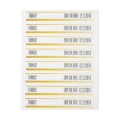 Bande Pour Adresse Enregistrer la date, or (Feuille)